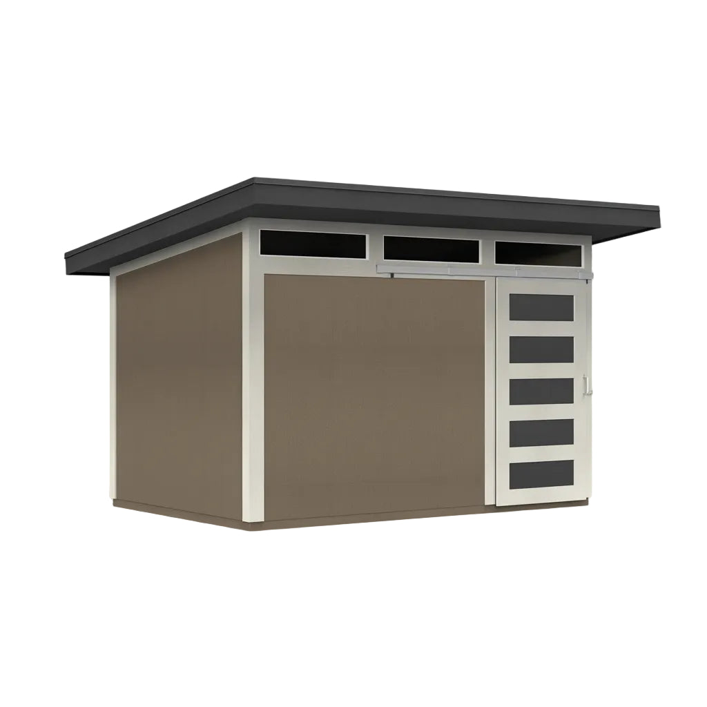 Chicago shed 12x8 featuring convenient sliding door entry system