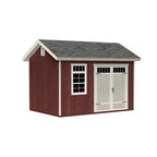 Huron storage shed loft used for overhead storage and organization