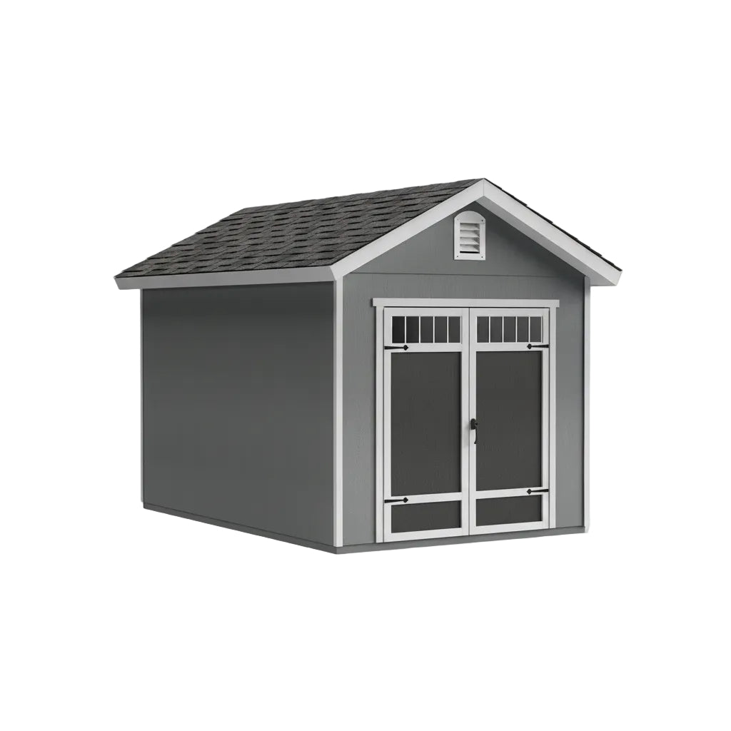 Huron workshop shed shelf area used for organized tool and supply storage