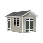 Interior layout of Wichita shed showing loft and shelf for organized storage
